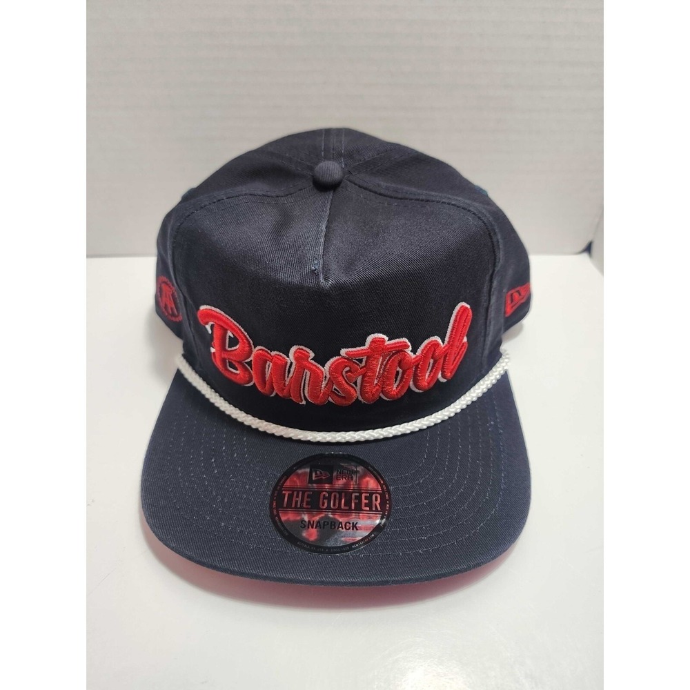 New Era The Golfer Barstool Sports Adjustable Snapback Hat Cap Navy Red White